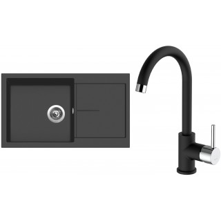 Set Sinks G194N6 (dřez Infinity 860 NANO Nanoblack N6 + baterie Mix 35 Nanoblack N6)