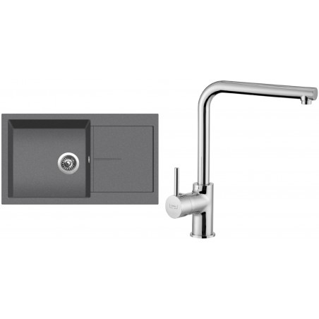 Set Sinks (dřez Infinity 860 Titanium 72 + baterie Elka Chrom - lesklý)