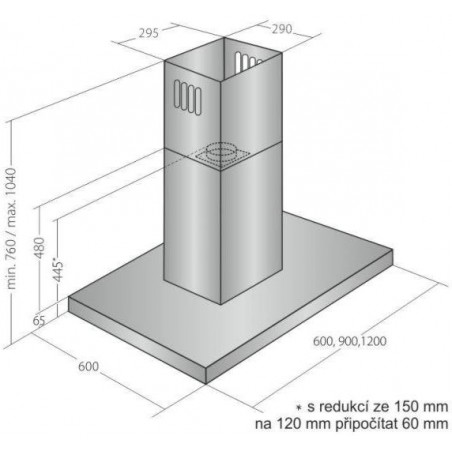 Odsavač par Cata Empire VIP OD 711120, dálkové ovládání
