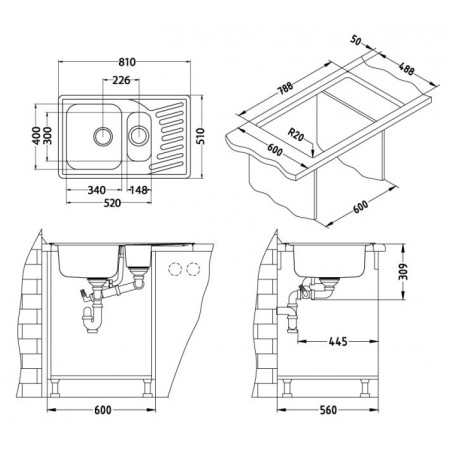 Kuchyňský dřez Alveus Elegant 110 Satin