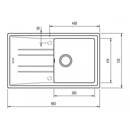 Kuchyňský dřez Teka Stone 50 S-TG Nero