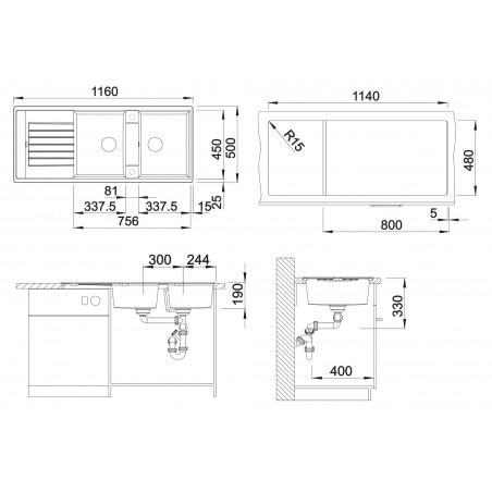 Kuchyňský dřez Blanco Zia 8 S Bílá