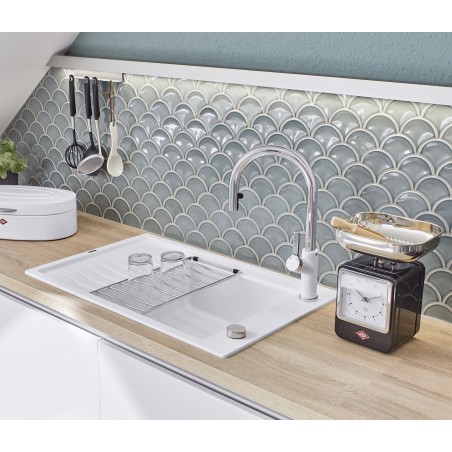 Kuchyňský dřez Blanco Elon XL 6 S, s odkapávací mřížkou, Kávová