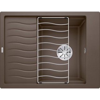 Kuchyňský dřez Blanco Elon 45 S Kávová, s odkapávací mřížkou, bez excentru