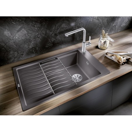 Kuchyňský dřez Blanco Elon XL 6 S, s odkapávací mřížkou, Černá