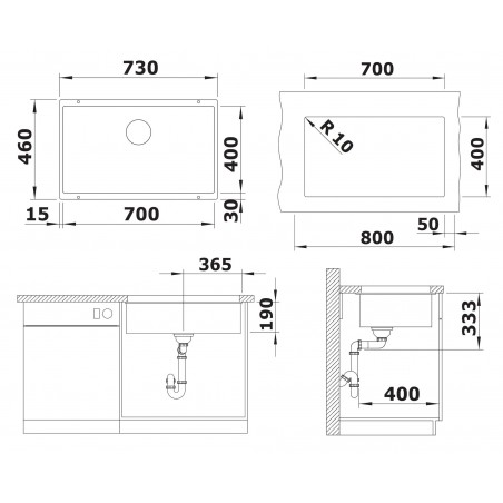 Kuchyňský dřez Blanco Rotan 700-U Antracit