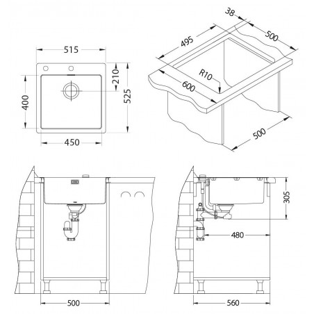 Kuchyňský dřez Alveus Pure 30 UP