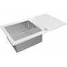 Kuchyňský dřez Teka Diamond RS15 1B 1D 86 Bílé sklo/nerez