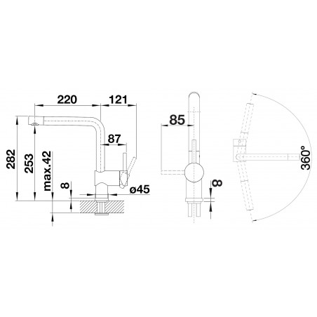 Kuchyňská baterie Blanco Linus Černá
