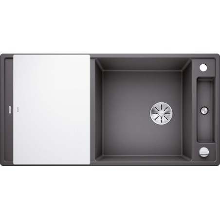 Kuchyňský dřez Blanco Axia III XL 6 S Šedá skála, s krájecí deskou a excentrem, se skleněnou krájecí deskou