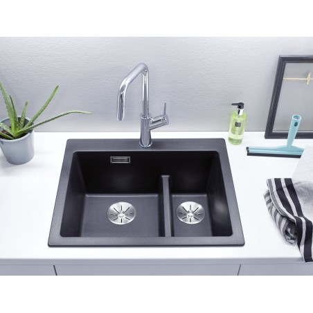 Kuchyňský dřez Blanco Pleon 6 Split Kávová, bez excentru