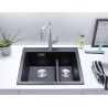 Kuchyňský dřez Blanco Pleon 6 Split Šedá skála, bez excentru