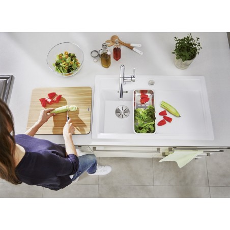 Kuchyňský dřez Blanco Zenar 45 S Černá, pravý, s excentrem