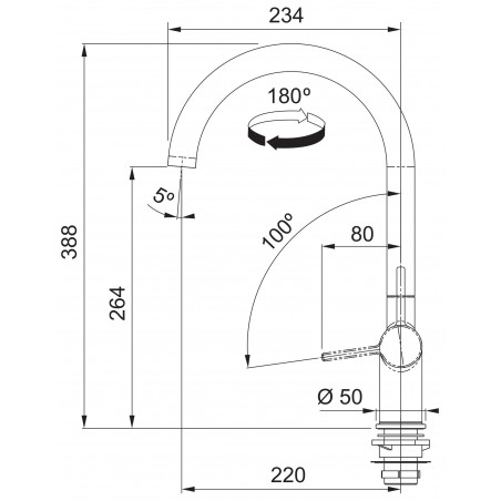 Kuchyňská baterie Franke FN 4089.901 ACTIVE NEW Matná černá