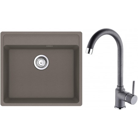 Set Franke G245ŠK (dřez MRG 610-52 RTL Šedý kámen + baterie FP 9000.084 Šedý kámen) Set Franke G245ŠK (dřez MRG 610-52 RTL Šedý kámen + baterie FP 9000.084 Šedý kámen)
