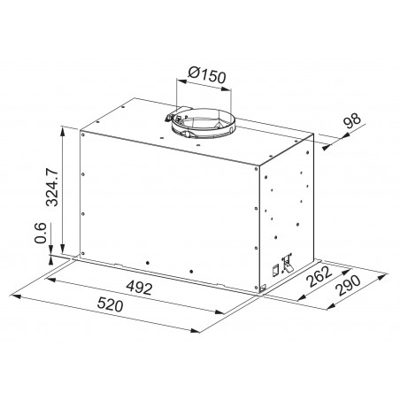 Odsavač par Franke Box Evo FBFE XS A52, Nerez