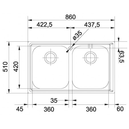 Kuchyňský dřez Franke Neptun NEX 620