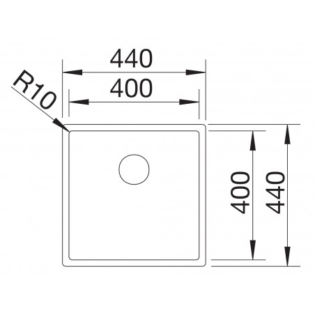 Kuchyňský dřez Blanco Claron 400-IF, durinox, bez táhla
