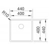 Kuchyňský dřez Blanco Claron 400-U, durinox, bez táhla