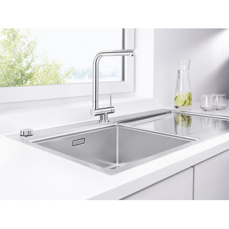 Kuchyňský dřez Blanco Divon II 45 S-IF, hedvábný lesk, levý