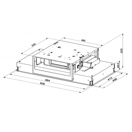 Stropní digestoř Faber High-Light BK Matt KL A91/2, černá mat