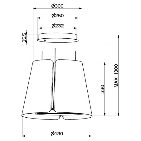 Lustrová digestoř Faber Beat Titanium Matt F45, titanová mat