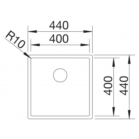 Kuchyňský dřez Blanco Claron 400-U Hedvábný lesk