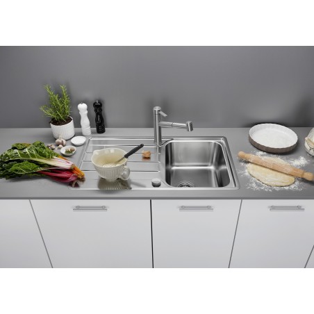 Kuchyňský dřez Blanco Lemis 45 S-IF Kartáčovaný, s excentrem