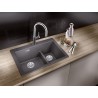 Kuchyňský dřez Blanco Pleon 6 Split Černá, bez excentru