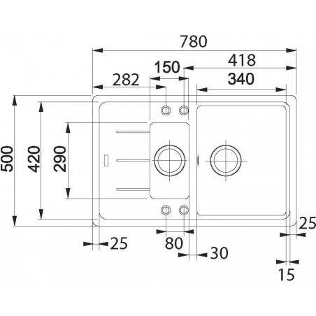 Kuchyňský dřez Franke Basis BFG 651-78 Šedý kámen
