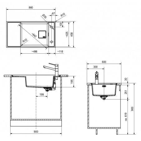 Kuchyňský dřez Franke Fresno FSG 211/111 Onyx