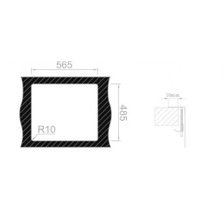 Kuchyňský dřez Sinks Boxer 585.1 RO 1,2 mm
