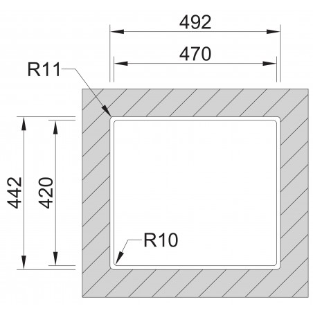 Kuchyňský dřez Sinks Box 490 RO 1,0 mm