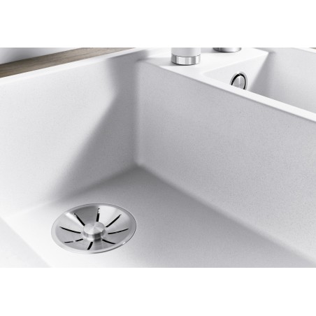 Kuchyňský dřez Blanco Axia III 6 S Bílá, levý, s dřevěnou krájecí deskou a miskou