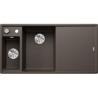 Kuchyňský dřez Blanco Axia III 6 S Kávová, levý, se skleněnou krájecí deskou a miskou