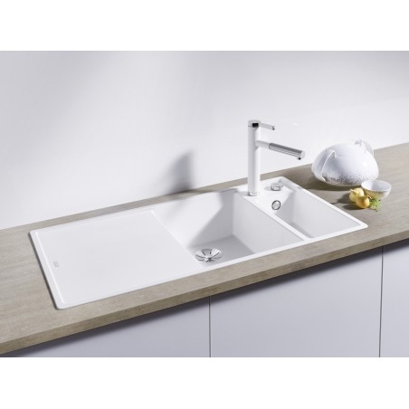 Kuchyňský dřez Blanco Axia III 6 S Tartufo, levý, se skleněnou krájecí deskou a miskou