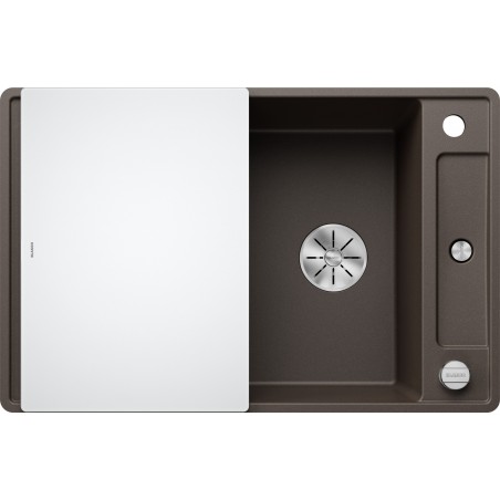 Kuchyňský dřez Blanco Axia III 45 S-F Kávová, se skleněnou krájecí deskou