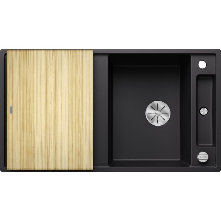 Kuchyňský dřez Blanco Axia III 5 S Černá, s dřevěnou krájecí deskou