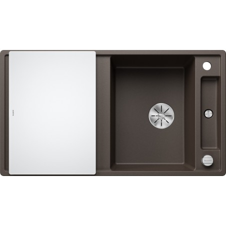 Kuchyňský dřez Blanco Axia III 5 S Kávová, se skleněnou krájecí deskou