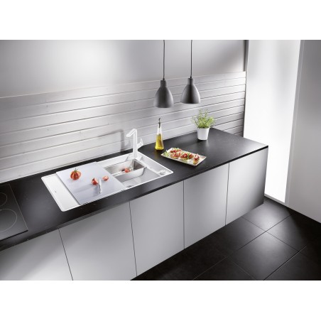 Kuchyňský dřez Blanco Axia III 5 S-F Antracit, se skleněnou krájecí deskou