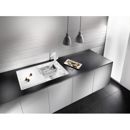 Kuchyňský dřez Blanco Axia III 5 S-F Kávová, se skleněnou krájecí deskou