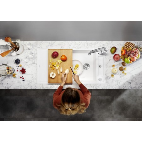 Kuchyňský dřez Blanco Axia III XL 6 S Šedá skála, s dřevěnou krájecí deskou