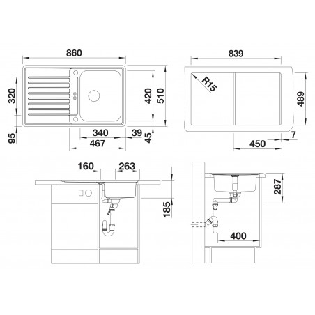 Kuchyňský dřez Blanco Classic Pro 45 S-IF Hedvábný lesk