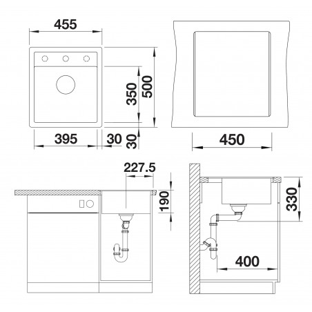 Kuchyňský dřez Blanco Dalago 45-F Bílá