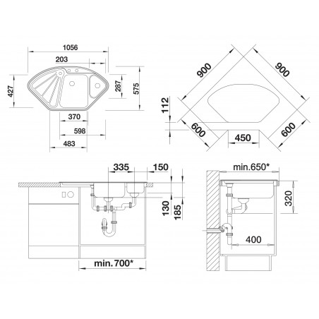 Kuchyňský dřez Blanco Delta II-IF Hedvábný lesk