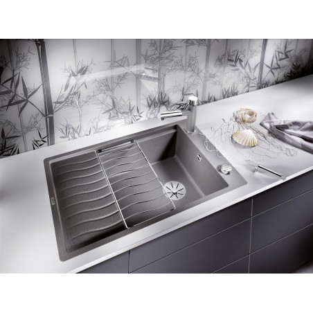 Kuchyňský dřez Blanco Elon XL 6 S-F Šedá skála, s odkapávací mřížkou a excentrem