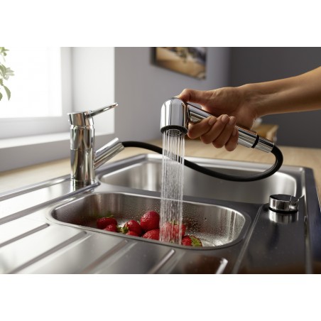 Kuchyňský dřez Blanco Lantos II 6 S-IF Kartáčovaný, s excentrem a miskou