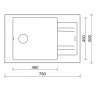 Kuchyňský dřez Sinks Vario 780 Metalblack 74 Kuchyňský dřez Sinks Vario 780 Metalblack 74