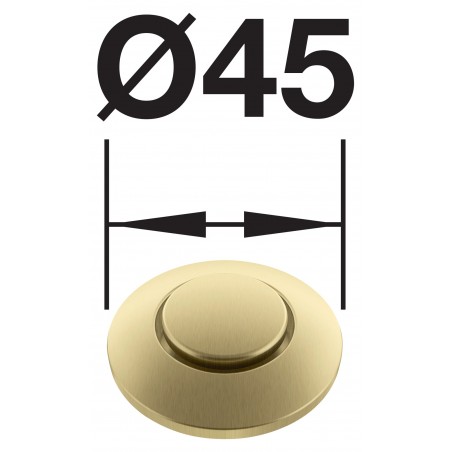 Pneumatické tlačítko k drtičům Blanco FWD 526769, Saténově zlatá