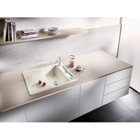 Kuchyňský dřez Blanco Axia III 45 S Šedá vulkán, s dřevěnou krájecí deskou